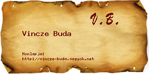 Vincze Buda névjegykártya